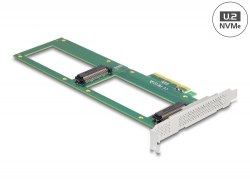 90091 Delock Κάρτα PCI Express 4.0 x8 προς 2 x εσωτερική U.2 NVMe SFF-8639 - Διακλάδωση