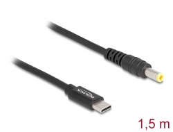 87978 Delock Kabel zasilający do laptopów USB Type-C™, męski na 5,5 x 2,5 mm, męski