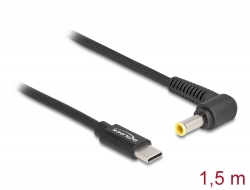 87980 Delock Câble de chargement de laptop USB Type-C™ mâle à Samsung 5,5 x 3,0 mm mâle