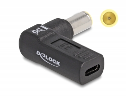 60012 Delock Adapter för laddningskabel för bärbar dator USB Type-C™ hona till IBM 7,9 x 5,5 mm hane 90° vinklad