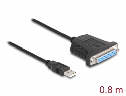 61330 Delock Adaptor USB 1.1 tată > 1 x DB25 paralel mamă