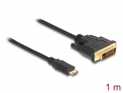 83582 Delock HDMI-kábel Mini-C-csatlakozódugóval > DVI 24+1 csatlakozódugó 1 m