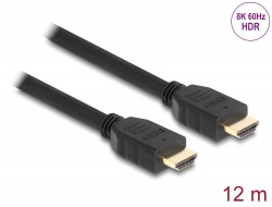 82007 Delock High Speed HDMI kabel, 48 Gbps, 8K 60 Hz, černý, 12 m