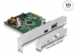 90299 Delock Scheda PCI Express x4 per 1 x USB Type-C™ femmina esterno + 1 x USB Tipo-A femmina SuperSpeed USB 10 Gbps