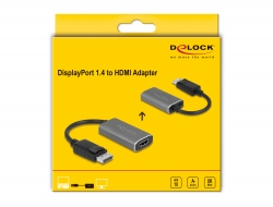 Delock Products 87750 Delock DisplayPort 1.4 Switch 2 x 2 DisplayPort in to  1 x 2 DisplayPort out 8K