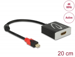 62735 Delock Προσαρμογέας αρσενικού mini DisplayPort 1.2 > θηλυκό HDMI 4K 60 Hz Ενεργό