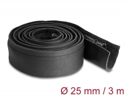 20914 Delock Manșon de cablu din neopren flexibil cu fermoar 3 m x 100 mm, negru