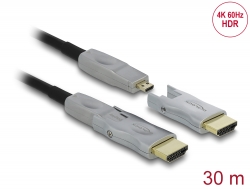 85884 Delock Aktivní optický kabel HDMI 4K 60 Hz 30 m