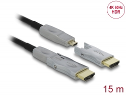 85881 Delock Aktivní optický kabel HDMI 4K 60 Hz 15 m