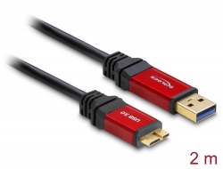 82761 Delock Kabel USB 3.0 Typ-A Stecker > USB 3.0 Typ Micro-B Stecker 2 m Premium
