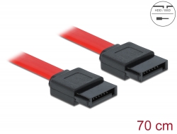84209 Delock Cable SATA 3 Gb/s de 70 cm rojo