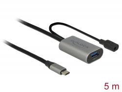 85391 Delock Aktives USB 3.1 Gen 1 Verlängerungskabel USB Type-C™ zu USB Typ-A 5 m