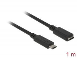 85533 Delock Cablu prelungitor USB 10 Gbps USB Type-C™ tată la mamă 1 m 4K PD 60 W