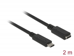 85542 Delock Cablu prelungitor USB 10 Gbps USB Type-C™ tată la mamă 2 m 4K PD 60 W