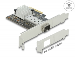 89100 Delock PCI Express x4-kort till 1 x SFP+-plats 10 Gigabit LAN