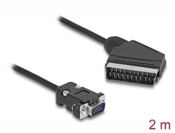 65028 Delock Videokábel Scart-csatlakozódugóval (kimenet) > VGA-csatlakozódugóval (bemenet) 2 m