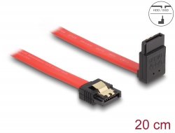 83972 Delock SATA 6 Gb/s kabel ravan do zakrivljen gore 20 cm crveni
