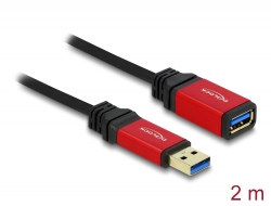 82753 Delock USB 3.0-förlängningskabel, Typ-A hane > USB 3.0 Typ-A hona, 2 m Premium
