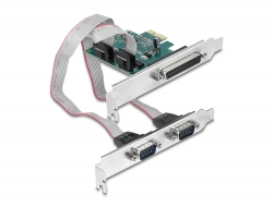 90413 Delock Scheda PCI Express x1 a 2 x RS-232 seriale + 1 x parallelo IEEE1284