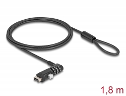 20916 Navilock Notebook Sicherungskabel für USB Typ-A Buchse mit Zahlenschloss 