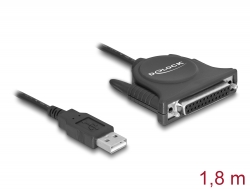 61509 Delock Adaptér USB 1.1 samec > 1 x Paralelní DB25 samice