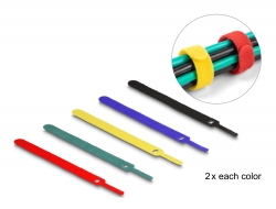 19076 Delock Hook-and-loop cable tie L 150 x W 12 mm coloured Set 10 pieces