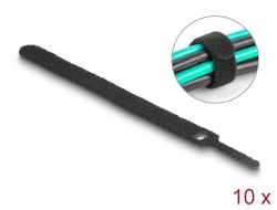19010 Delock Hook-and-loop cable tie L 150 x W 12 mm black 10 pieces