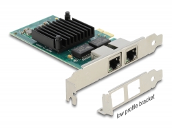 88502 Delock Placă PCI Express la 2 x Gigabit LAN