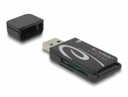 91602 Delock Καρταναγνώστης Mini USB 2.0 με Υποδοχή SD και Micro SD
