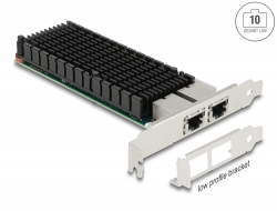 88505 Delock PCI Express x8-kort 2 x RJ45 10 Gigabit LAN X540