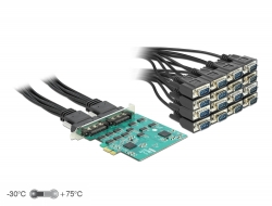 90501 Delock PCI Express x1 Karte zu 16 x Seriell RS-232 High Speed ESD Schutz