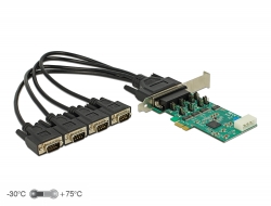 89335 Delock PCI Express x1 Karte zu 4 x Seriell RS-232 High Speed 921K mit Spannungsversorgung