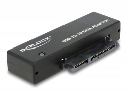 62486 Delock Μετατροπέας SuperSpeed USB 5 Gbps (USB 3.2 Gen 1) προς SATA 6 Gbps συμπερ. της παροχής ενέργειας