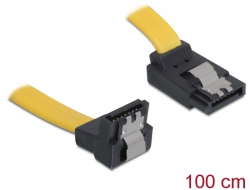 82491 Delock Cable SATA 100cm up/down metal yellow