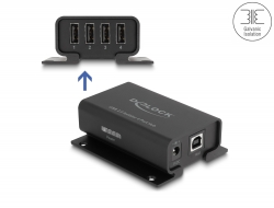 64226 Delock Hub isolatore USB 2.0 a 4 porte con isolamento a 5 kV per le linee dati