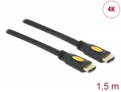 83738 Delock High Speed HDMI-kábel típusú Ethernet - HDMI-A dugós > HDMI-A dugós 4K 1,5 m