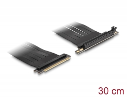 88027 Delock PCI Expressz riser kártya x16 apa - x16 szlot 90°-os szögben kábellel 30 cm hosszú