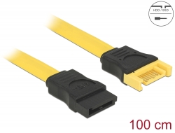 82856 Delock Cable de extensión SATA 6 Gb/s de 100 cm amarillo