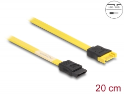 83949 Delock SATA 6 Gb/s hosszabbító kábel 20 cm sárga