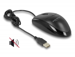 12530 Delock Mouse de escritorio USB óptico de 3 botones - Silencioso