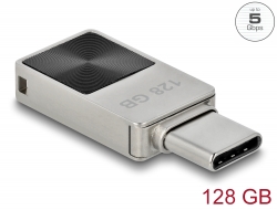54085 Delock Mini USB 5 Gbps USB-C™-minne 128 GB - Metallhölje