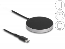 66467 Delock Wireless Charger with 5 W / 7.5 W / 10 W / 15 W - Inductive Charging Pad