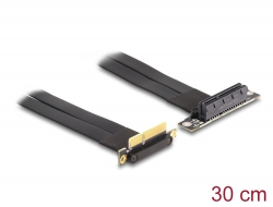 88044 Delock Riser Karte PCI Express x4 Stecker 90° gewinkelt zu x4 Slot 90° gewinkelt mit Kabel 30 cm