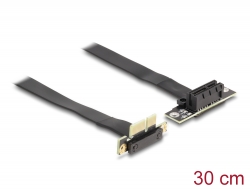 88042 Delock Κάρτα Ανύψωσης PCI Express x1 αρσενικό με γωνία 90° προς x1 υποδοχή με γωνία 90° με καλώδιο 30 εκ.