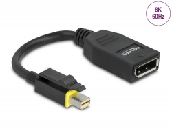 65978 Delock Mini DisplayPort 1.4 till DisplayPort adapter med spärrtyp 8K 60 Hz