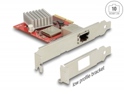 89456 Delock Placă PCI Express > 1 port RJ45 LAN de 10 gigabiţi cu NBASE-T