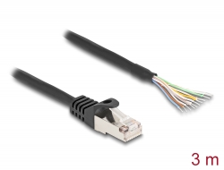 80207 Delock Cable RJ50 macho a extremos abiertos S/FTP 3 m negro
