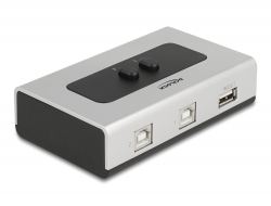 87761 Delock Přepínač USB 2.0 se dvěma zásuvkami Typu-B na jednu zásuvku Typu-A, manuální, obousměrný