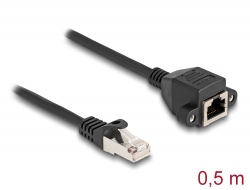 80192 Delock RJ50 produžni kabel muški na ženski S/FTP 0,5 m crni