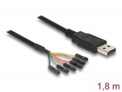 83787 Delock Konwerter USB 2.0 do Serial LVTTL z 6 pinowym wtykiem żeńskim 1,8 m (3,3 V) 